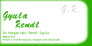 gyula rendl business card
